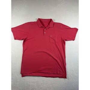 B Draddy Polo Shirt Mens Large Red Trinity Forest Golf Club Casual Jersey